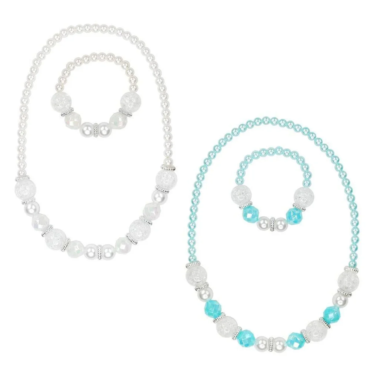 PINK POPPY SNOW PRINCESS NECKLACE AND BRACELET