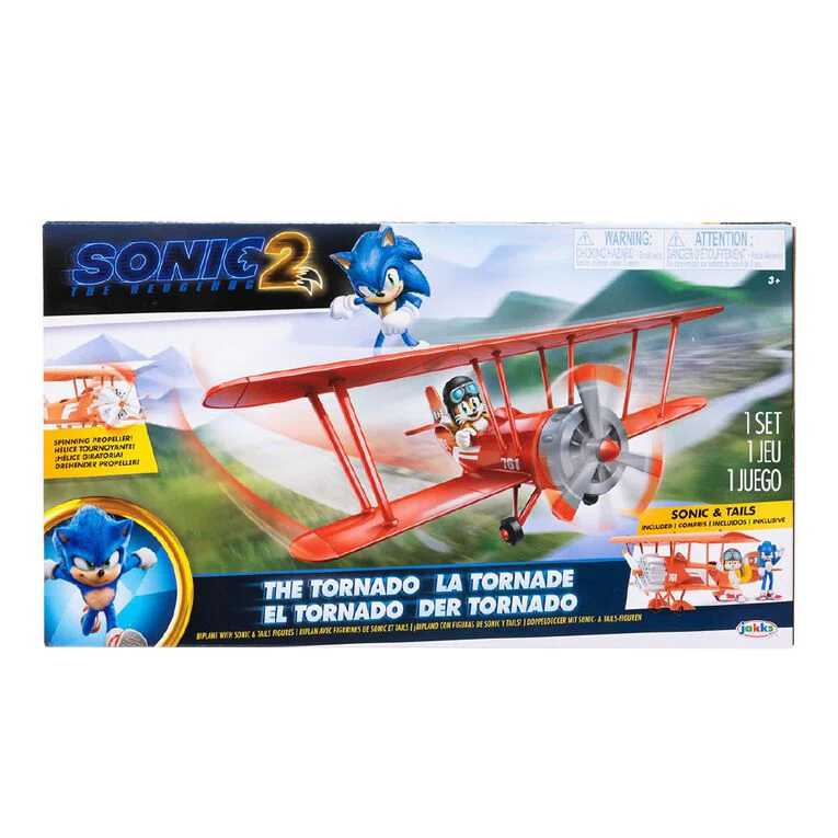 SONIC 2 MOVIE - THE TORNADO FIGURES WITH VEHICLE