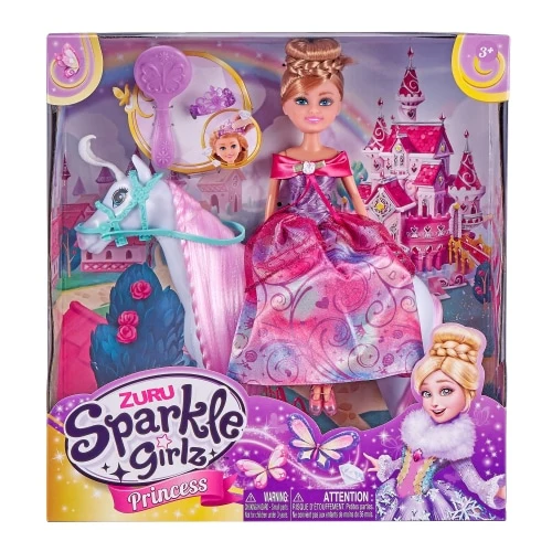 SPARKLE GIRLZ 10' PRINCESS DOLL W/ HORSE PLAYSET