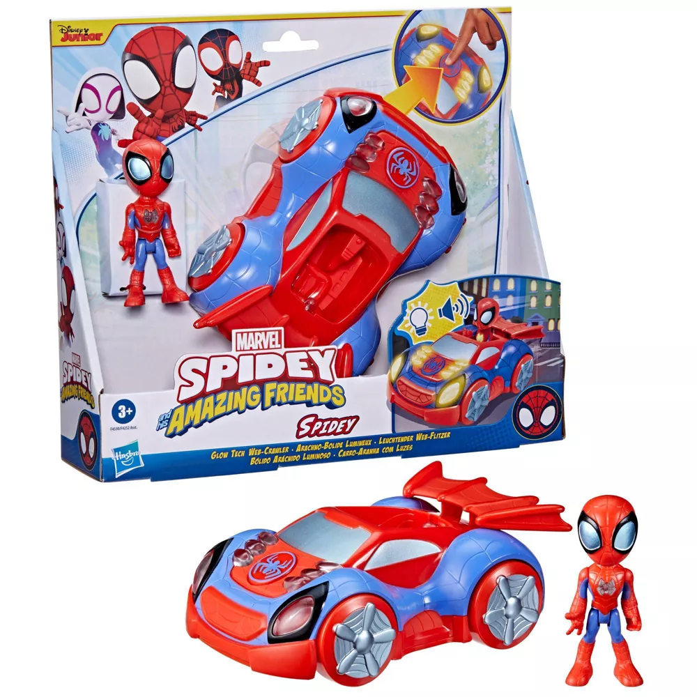SPIDEY AMAZING FRIENDS - GLOW TECH WEB CRAWLER - SPIDEY