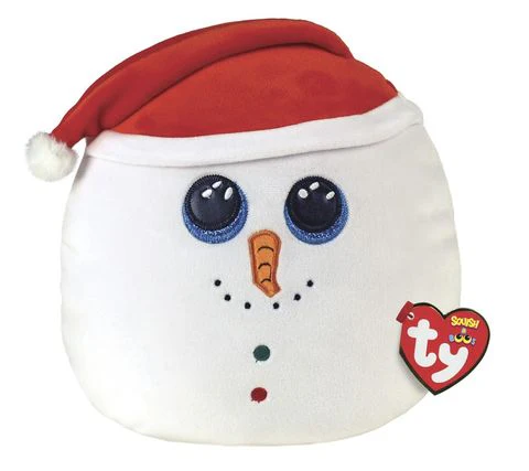 SQUISH A BOO FLURRY SNOWMAN WHITE - 10 INCH