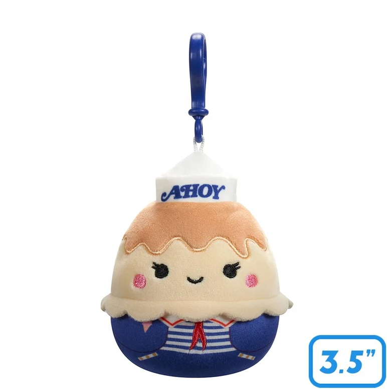 SQUISHMALLOW 3.5" PLUSH CLIP STRANGER THINGS - ICE CREAM AHOY  USS BUTTERSCOTCH