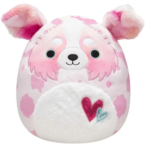 SQUISHMALLOWS - 12 INCH VALENTINE'S HEART ASSORTMENT A - MAGNIS THE PINK AUSTRALIAN SHEPHERD