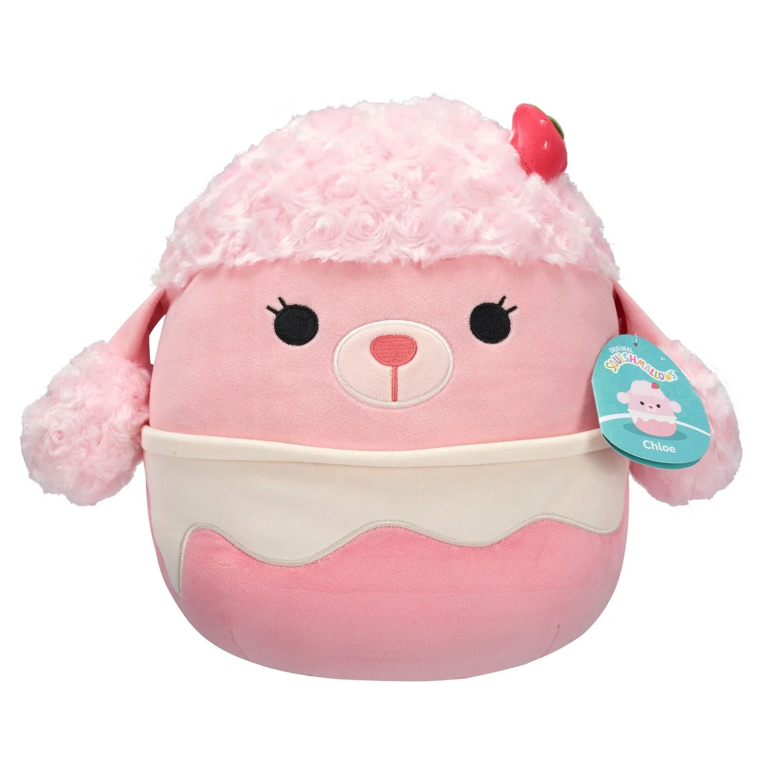 SQUISHMALLOWS 16 INCH PLUSH - CHLOE THE STRAWBERRY MILK PINK POODLE