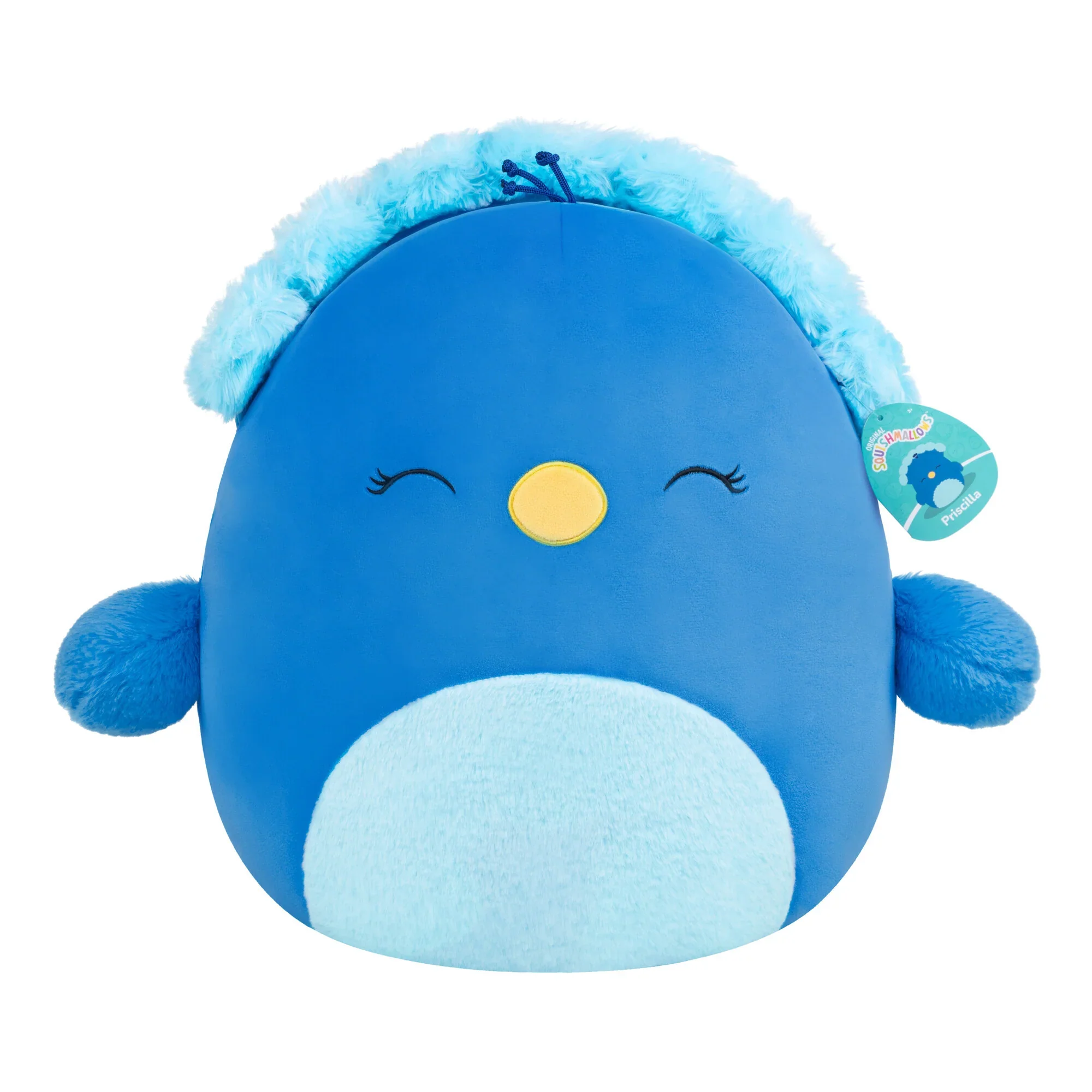 SQUISHMALLOWS 16 INCH PLUSH - PRISCILLA THE BLUE PEACOCK