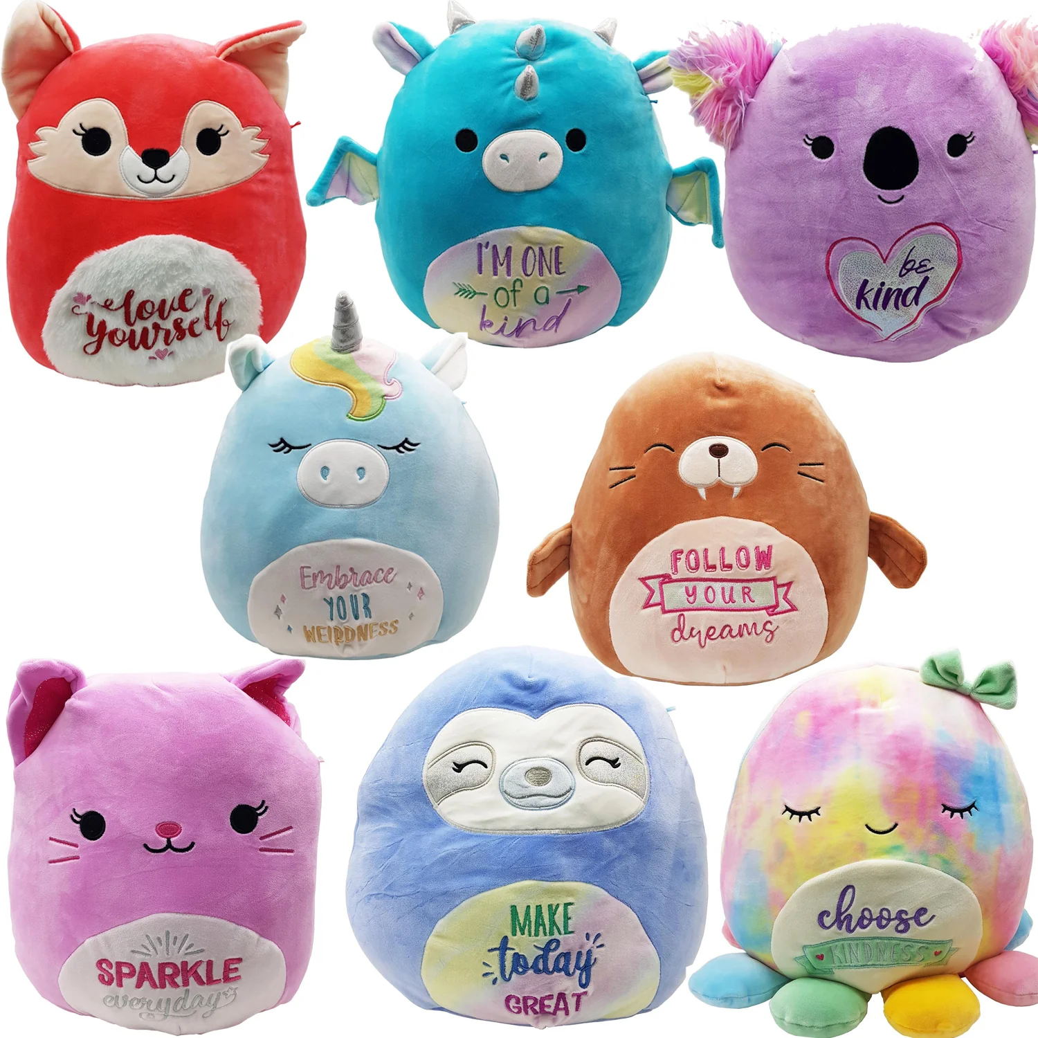 SQUISHMALLOWS 12 INCH INSPIRATIONAL MESSAGES ASSORTMENT