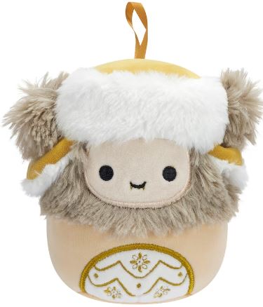 SQUISHMALLOWS - 4 INCH PLUSH HOLIDAY ORNAMENTS - DRAY THE YETI