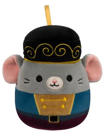 SQUISHMALLOWS - 4 INCH PLUSH HOLIDAY ORNAMENTS - MURRAY THE MOUSE