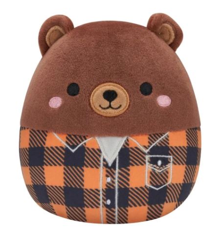 SQUISHMALLOWS - 7.5 INCH HARVEST PLUSH - OMAR  THE BROWN BEAR
