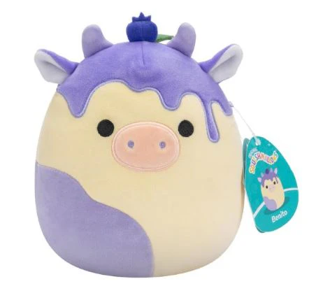 SQUISHMALLOWS 7.5 INCH PLUSH - BENITO THE BLUEBERRY CHEESECAKE COW