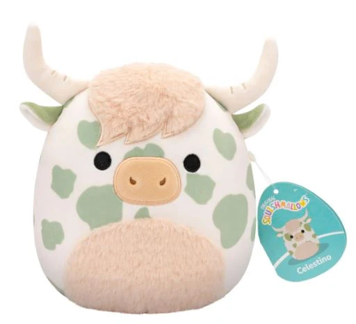 SQUISHMALLOWS - 7.5 INCH PLUSH - CELESTINO THE GREEN HIGHLAND COW