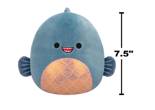 SQUISHMALLOWS - 7.5 INCH PLUSH - KURTZ THE PIRANHA - Image 2