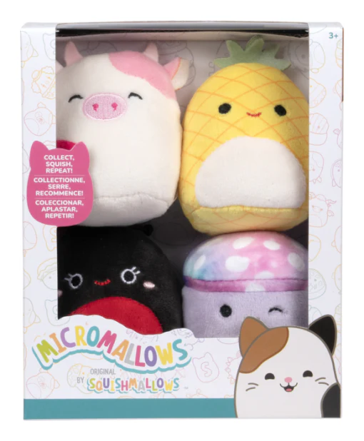 SQUISHMALLOWS - MICROMALLOWS 2.5 INCH 4 PACK - COW - Image 2