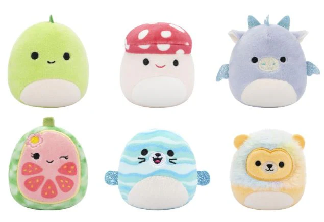 SQUISHMALLOWS - MICROMALLOWS 2.5 INCH 6 PACK - DANNY, DANE, MALCOM, LENA, LEONARD, AND NOAH