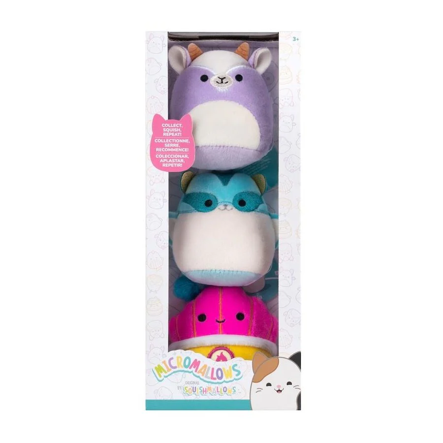 SQUISHMALLOWS MICROMALLOWS 2.5 INCH PLUSH 3 PACK - TIA, LOUDEN, MARISKA