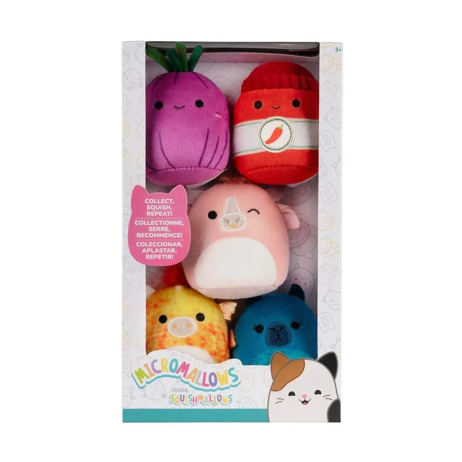 SQUISHMALLOWS MICROMALLOWS 2.5 INCH PLUSH 5 PACK - DIERIC, CYRIL, AZIZBEK, ILLIA, HOWLAND