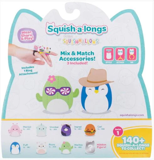 SQUISHMALLOWS - SQUISH A LONGS 1 INCH 8 PACK ASSORTMENT - Image 2