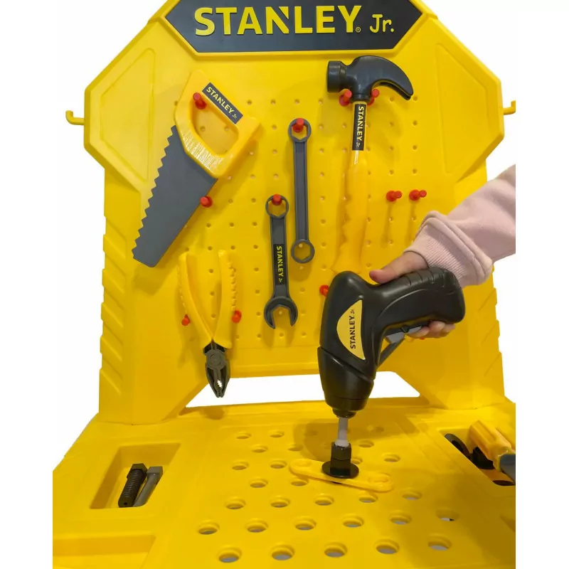 STANLEY JR 140PC WORKBENCH TOOL SET AND POWER DRILL - Image 2