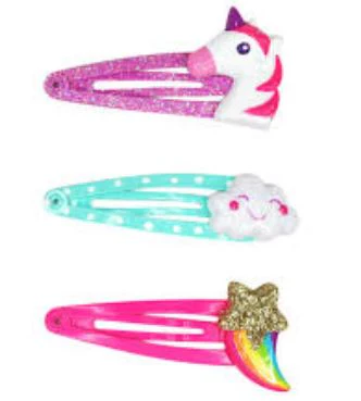 PINK POPPY STAR CLOUD & UNICORN HAIRCLIP