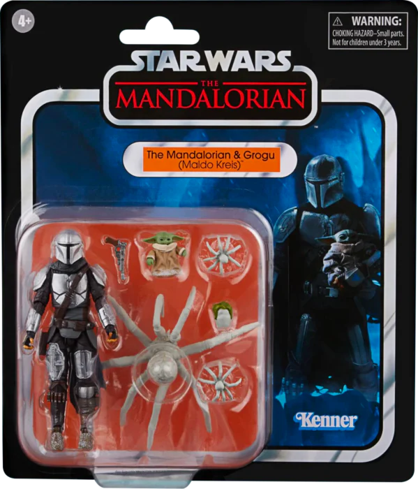 STAR WARS THE MANDALORIAN & GROGU (MANDO KREIS) VINTAGE COLLECTION ACTION FIGURE 2-PACK