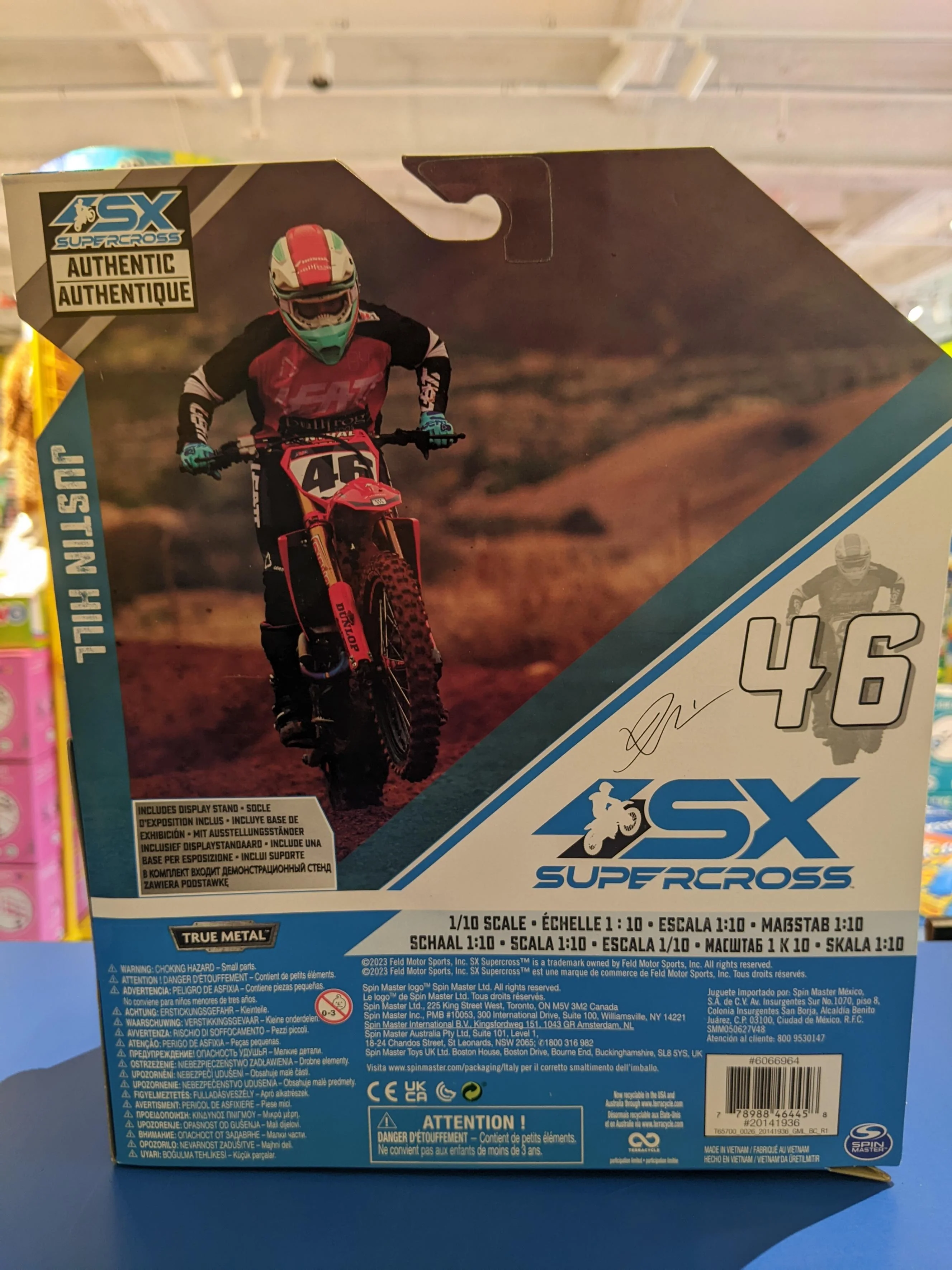 SUPERCROSS 1:10 DIE CAST COLLECTOR MOTORCYCLE - 46 JUSTIN HILL - Image 3