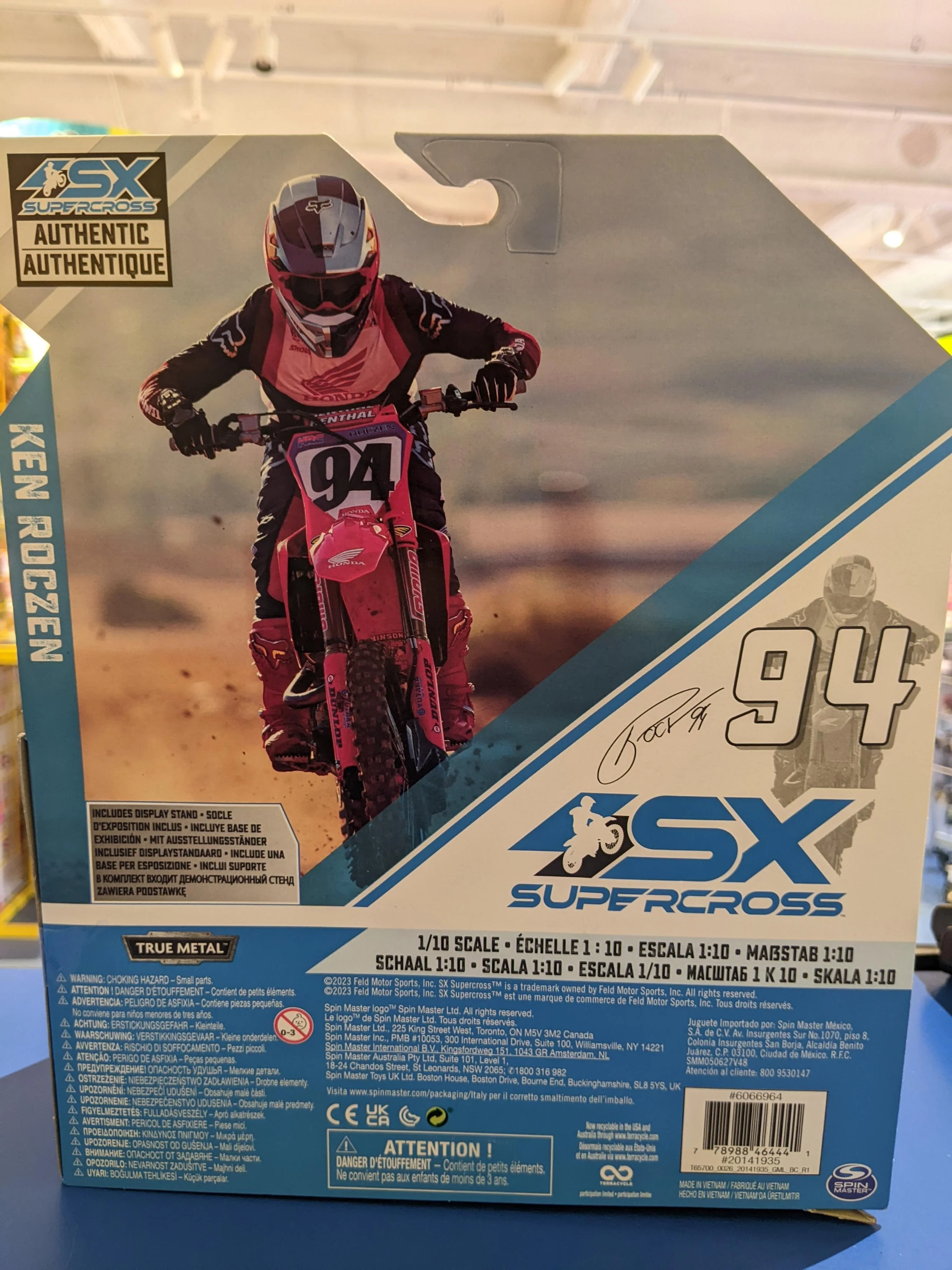 SUPERCROSS 1:10 DIE CAST COLLECTOR MOTORCYCLE - 94 KEN ROCZEN - Image 2