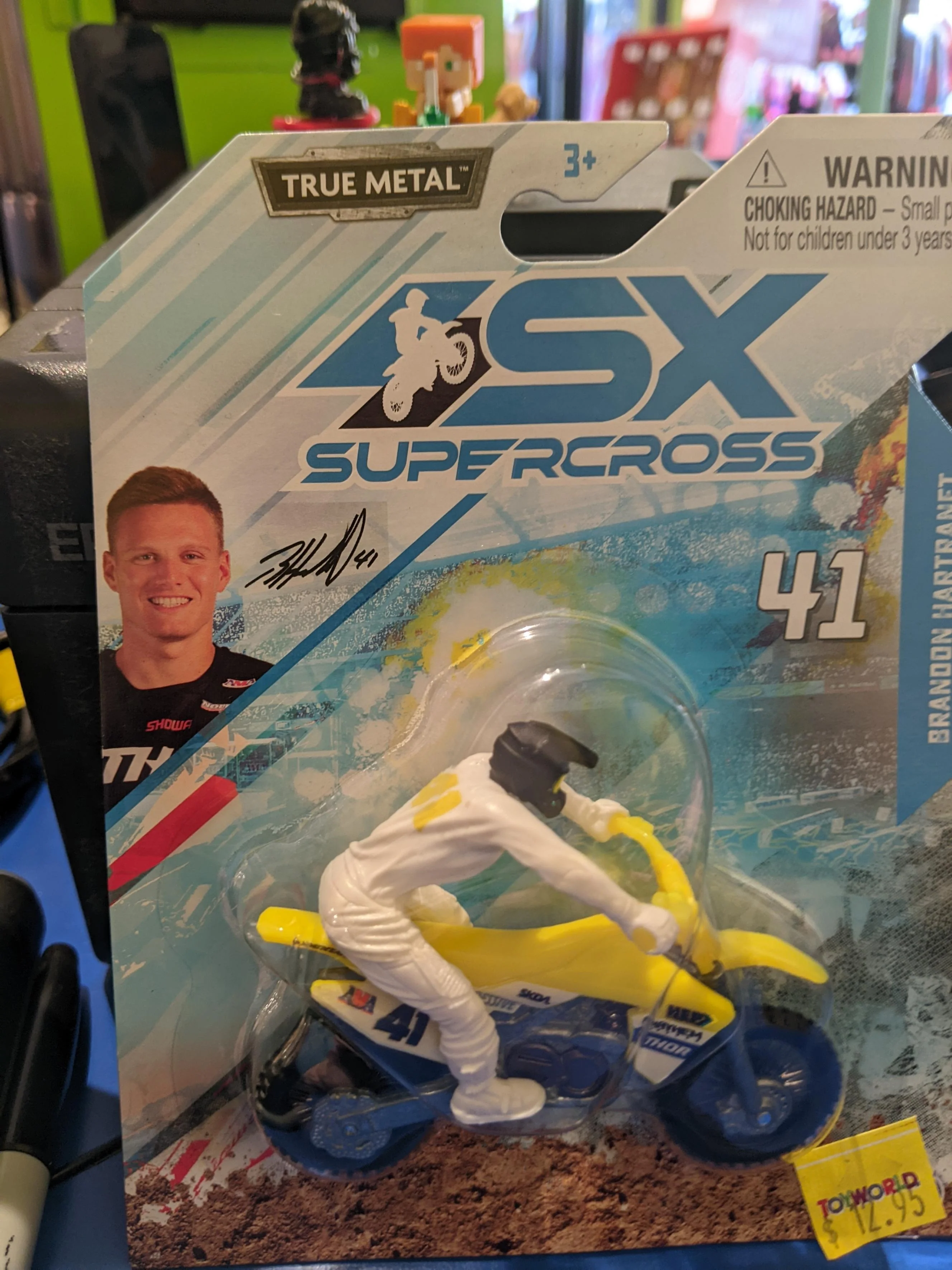SUPERCROSS 1:24 DIE CAST MOTORCYCLE - 41 BRANDON HARTRANFT
