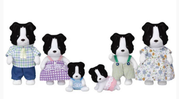 SYLVANIAN FAMILIES BORDER COLLIE FAMILY WITH TWINS - Image 2