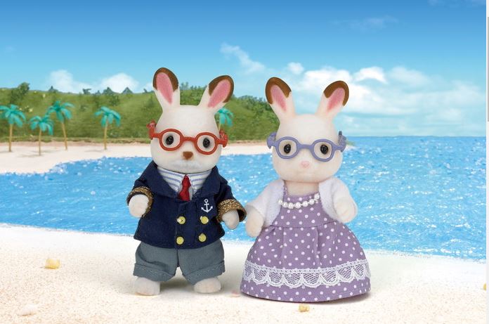SYLVANIAN FAMILIES CHOCOLATE RABBIT GRANDPARENTS - Image 2
