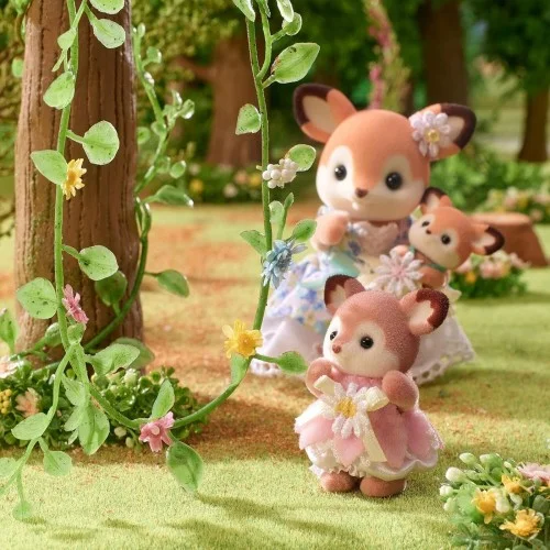 SYLVANIAN FAMILIES - DEER BABIES - FLORAL SWING SET - Image 6