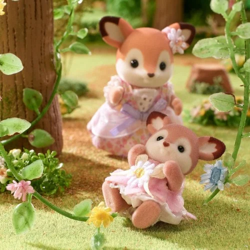 SYLVANIAN FAMILIES - DEER BABIES - FLORAL SWING SET - Image 7