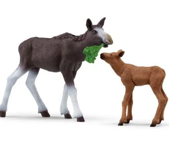 SCHLEICH - MOOSE & CALF WILDLIFE BOX