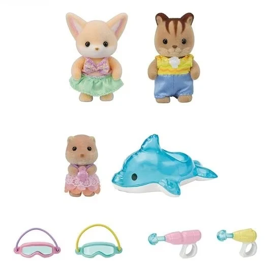SYLVANIAN FAMILIES NURSERY FRIENDS POOL FUN TRIO - Image 2