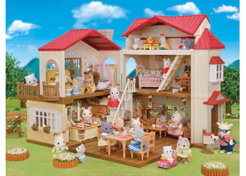 SYLVANIAN FAMILIES - RED ROOF COUNTRY HOME - SECRET ATTIC PLAYROOM