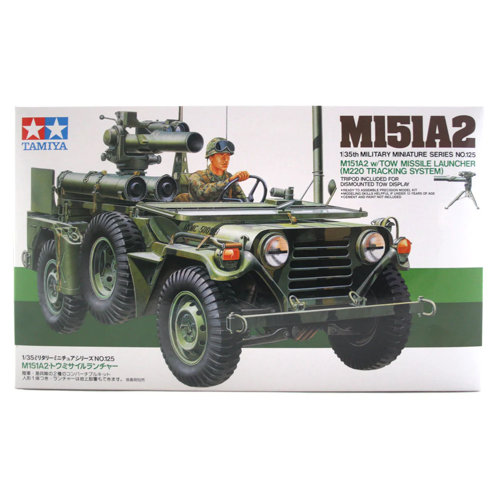 TAMIYA 1/35 SCALE M151A2 WITH TOW MISSILE LAUNCHER (M220 TRACKING SYSTEM) MODEL KIT