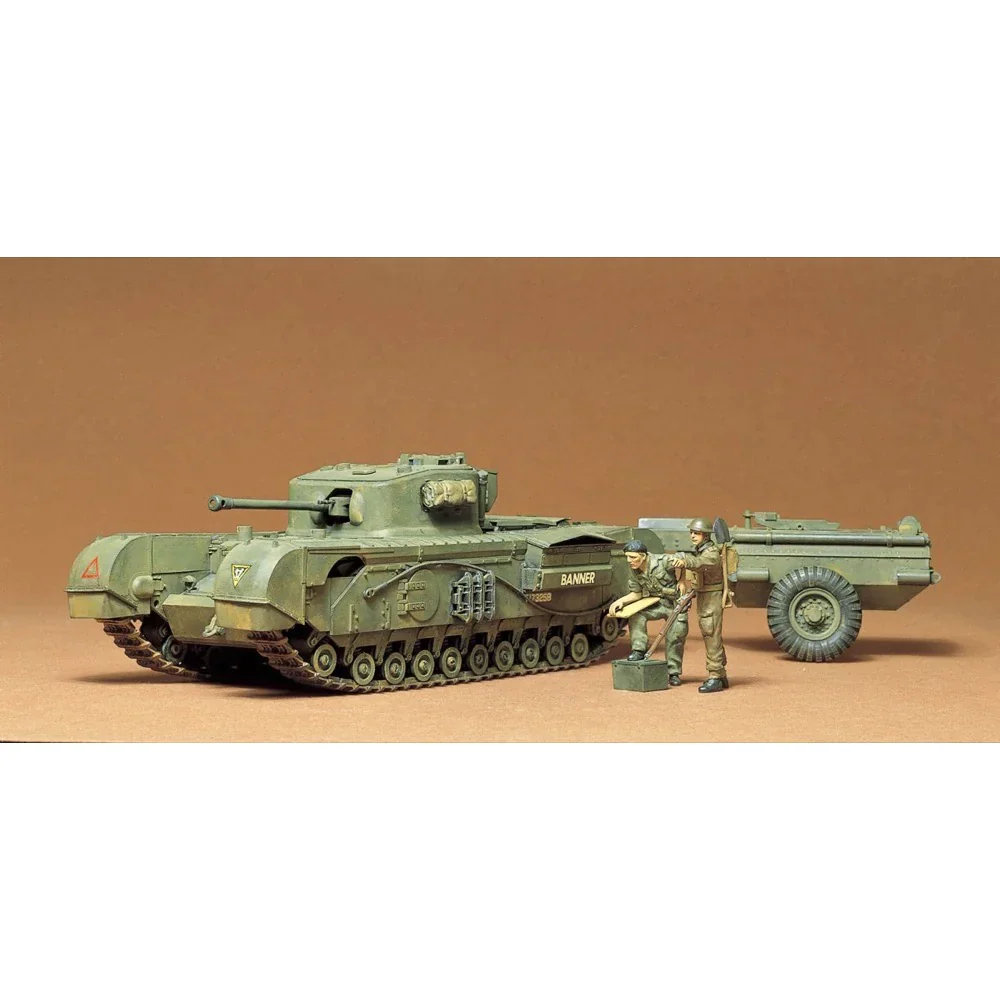 TAMIYA 1/35 BRITISH CHURCHILL CROCODILE FLAMETHROWER TANK - Image 2