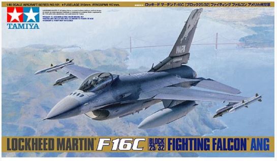 TAMIYA 1/48 SCALE LOCKHEED MARTIN F-16C BLOCK 25/32 FIGHTING FALCON ANG AIRCRAFT MODEL KIT