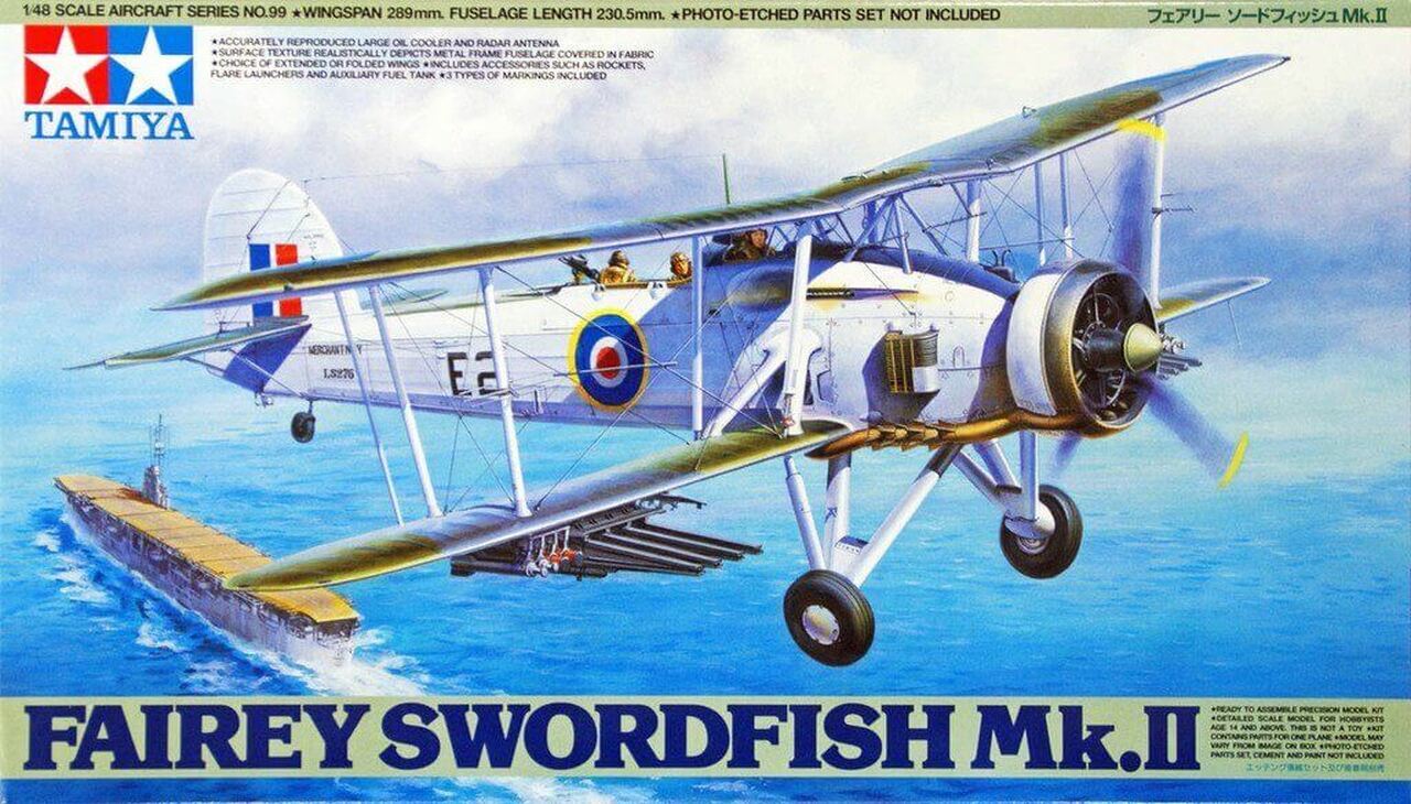 TAMIYA 1/48 SCALE FAIREY SWORDFISH MK.II AIRCRAFT MODEL KIT