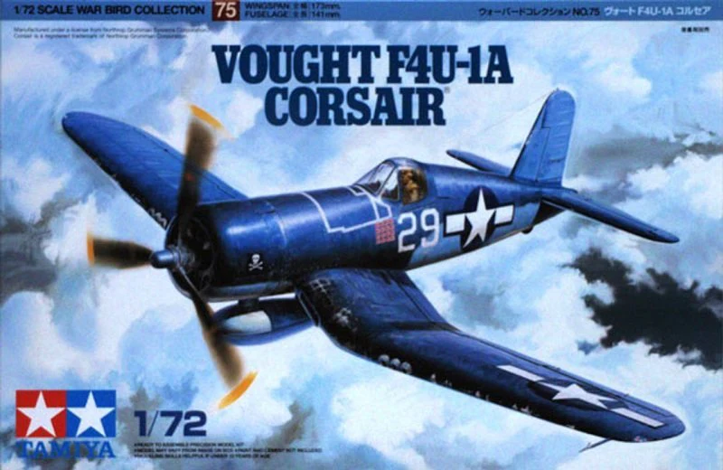 TAMIYA 1/72 SCALEVOUGHT F4U-1A CORSAIR PLANE MODEL KIT - Image 2