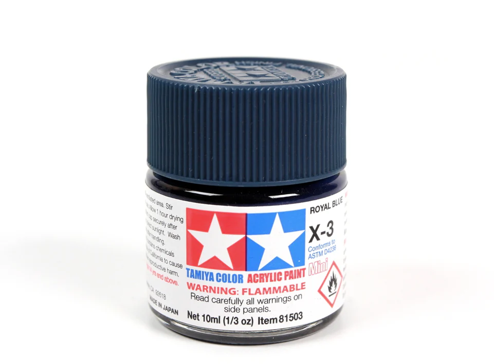TAMIYA ACRYLIC PAINT MINI X-3 ROYAL BLUE - Image 2