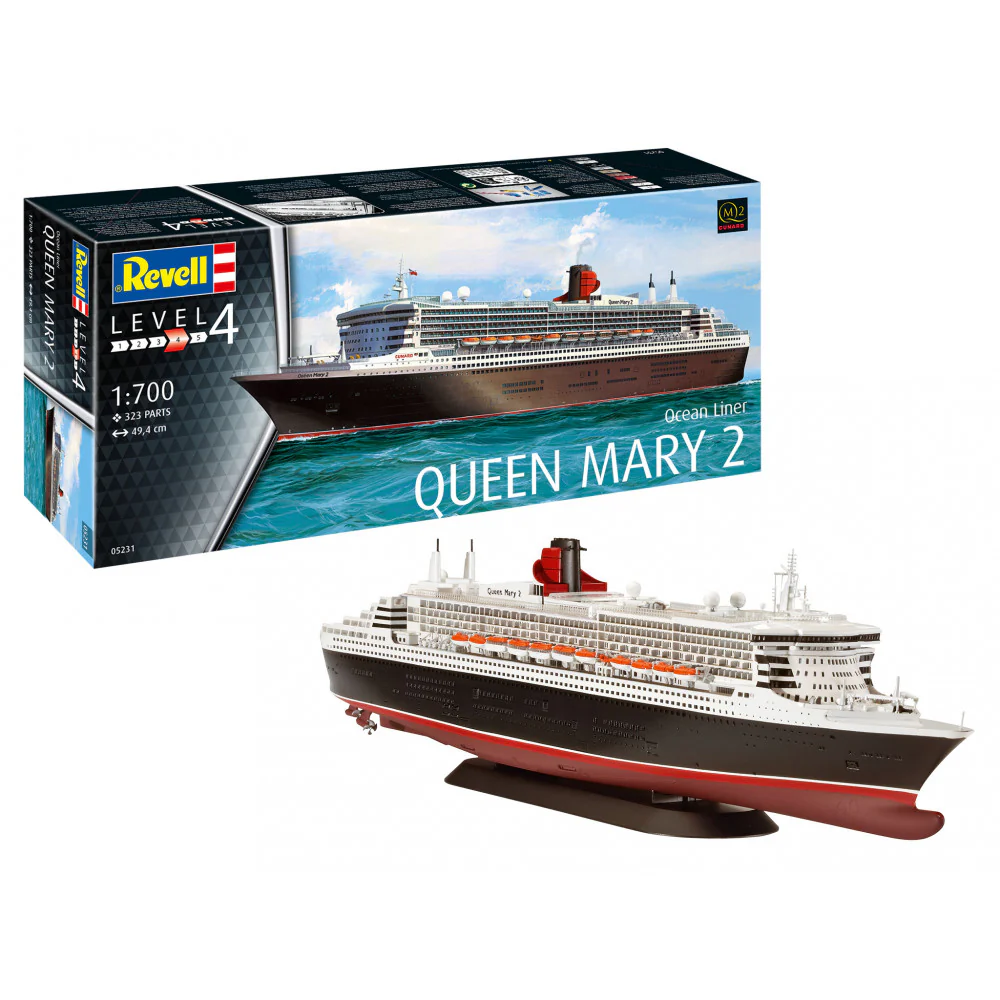 REVELL 1:700 QUEEN MARY 2 OCEAN LINER