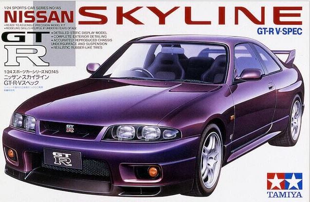 TAMIYA 1/24 NISSAN SKYLINE GT-R (R33) V SPEC MODEL KIT