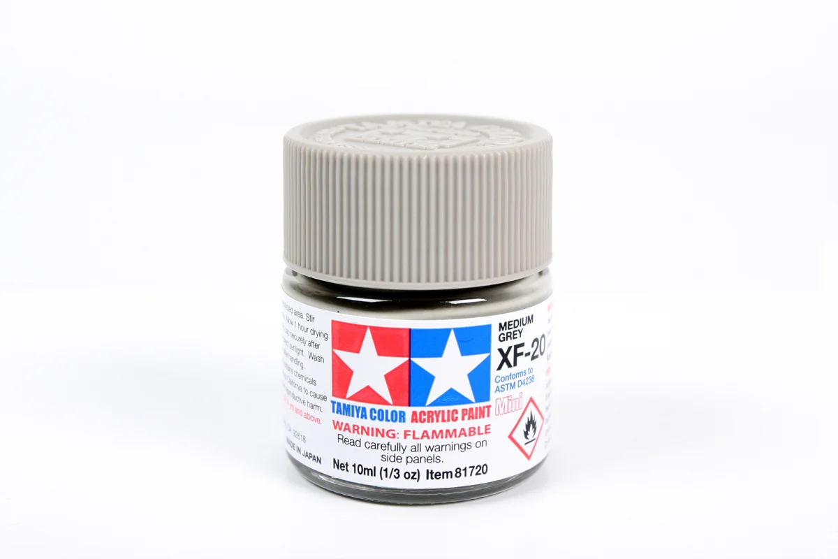 TAMIYA ACRYLIC PAINT MINI XF-20 MEDIUM GREY