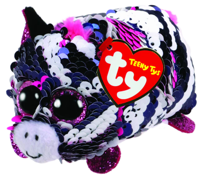 TEENY TYS BEANIE BOO SEQUIN - ZOEY PINK ZEBRA