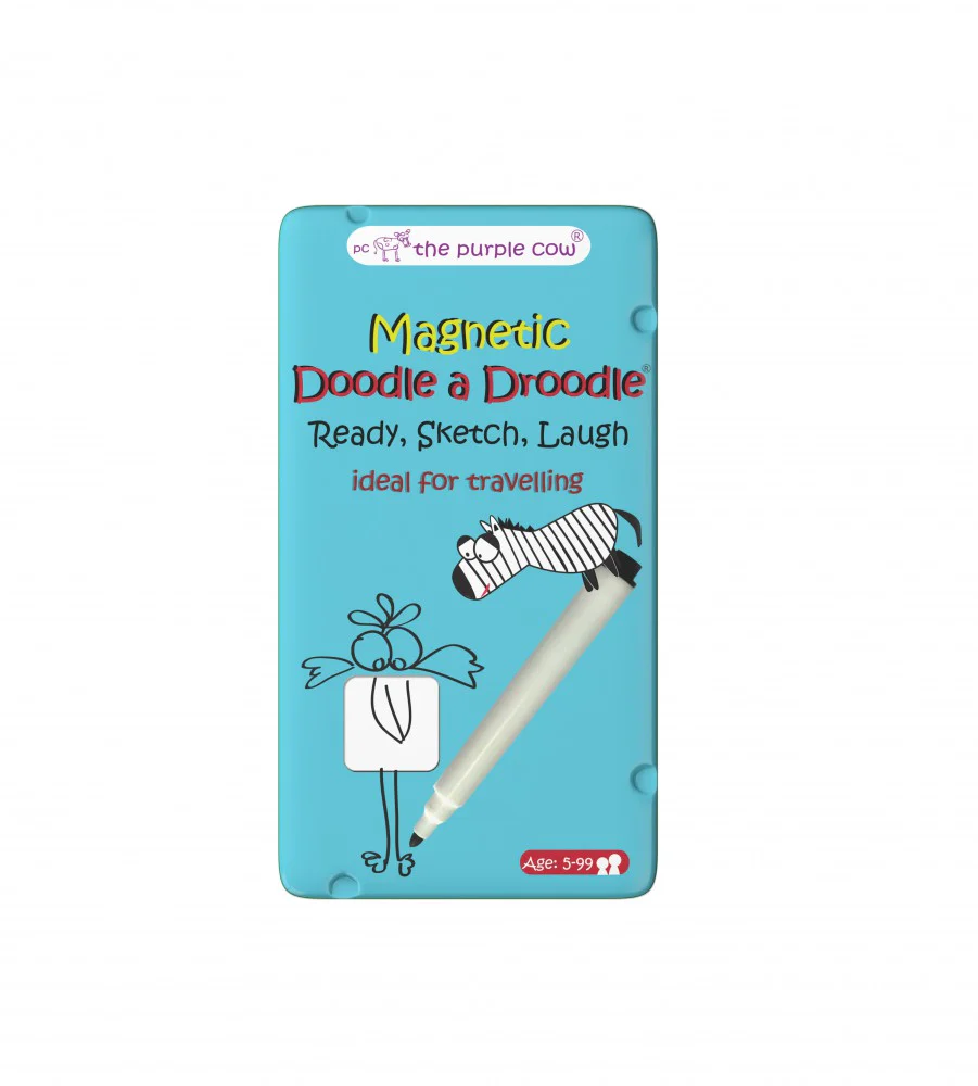THE PURPLE COW TRAVEL TIIN GAME - MAGNETIC DOODLE A DROODLE