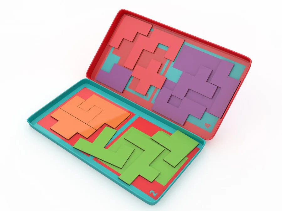 THE PURPLE COW TRAVEL TIN GAME - MAGNETIC BRAIN TEASER PUZZLES - Image 2