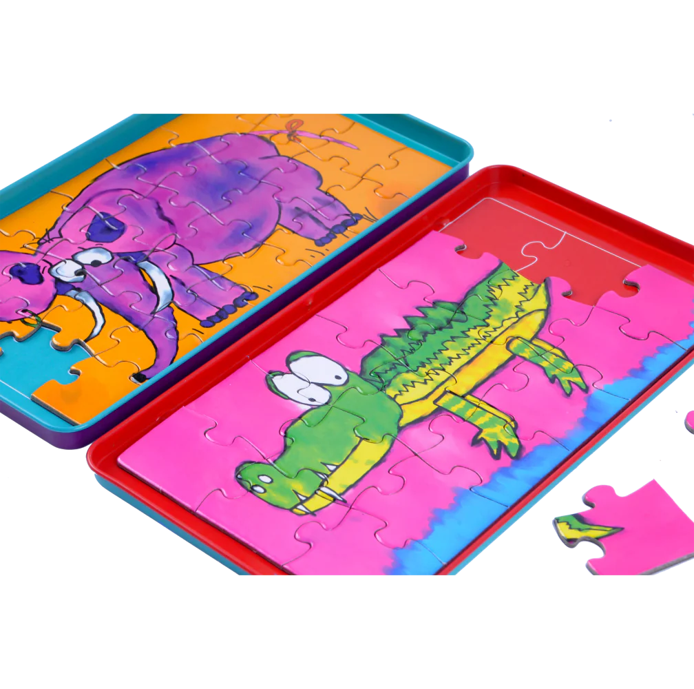 THE PURPLE COW TRAVEL TIN GAME - MAGNETIC PUZZLES - Image 2