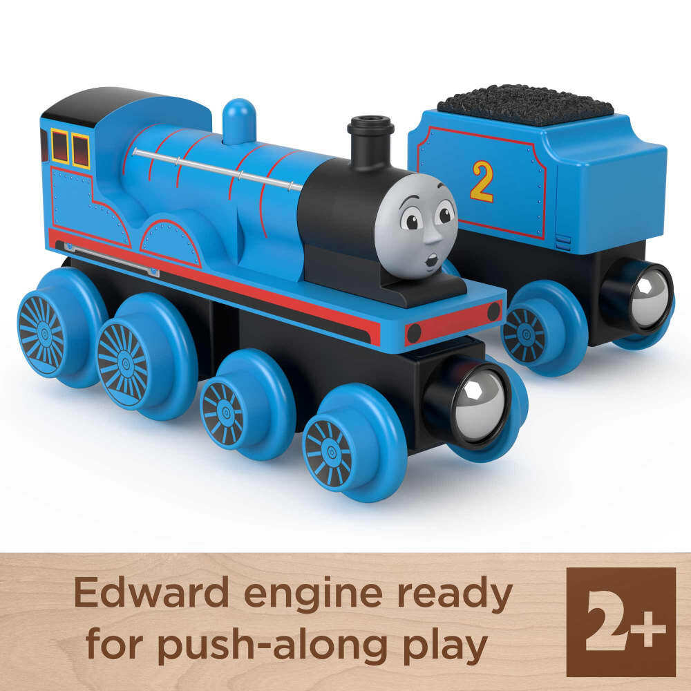 THOMAS AND FRIENDS WOODEN RAILWAY - EDWARD ENGINE AND COAL CAR - Image 3