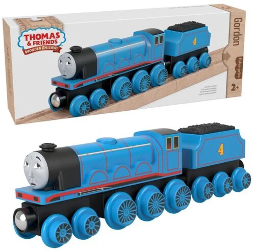 THOMAS AND FRIENDS WOODEN RAILWAY - GORDON ENGINE AND COAL CAR