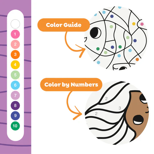 TIGER TRIBE COLOUR BY NUMBERS- MERMAIDS & FRIENDS - Image 4